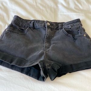 Faded Black Shorts